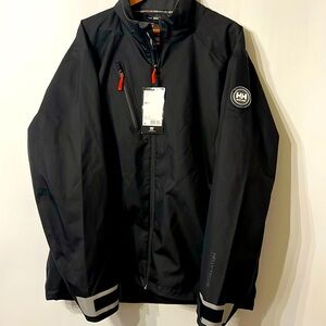 Helly Hansen rain jacket. XXL. New with tag. Black